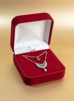 Funky Silver Plated Crystal Pendant