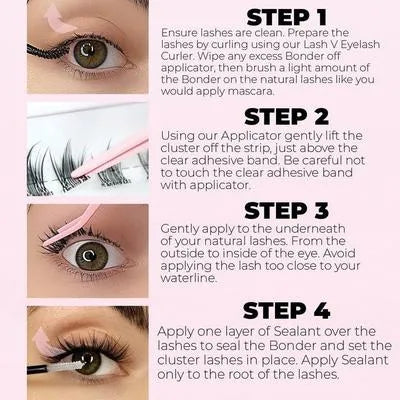 Pre Glued Eyelash Clusters, Wispy Eyelashes Extension Box, Make Your On Lashes