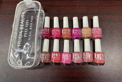 12 Pcs Quick-Drying Peel Off Nail Polish - Smooth and Even Coverage, Resists Peeling