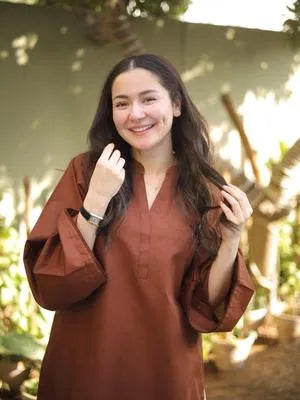 2 Pcs Women's Stitched Cotton Plain Shirt And Trouser