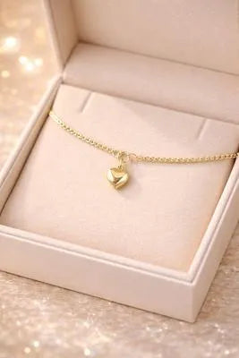 1 Pc Heart Design Gold Plated Charm Bracelet