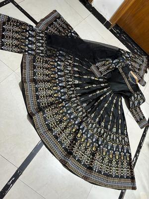 3 Pcs Women's Stitched Fancy Katan Silk Printed Maxi