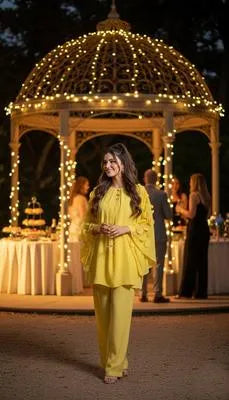 2 Pcs Women's Stitched Raw Silk Plain Shirt And Trouser