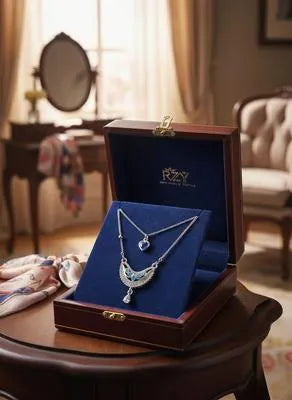 Funky Silver Plated Crystal Pendant