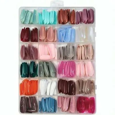 576 Pcs Artificial Nails With Free Glue, Buy 1 Get 1 Free