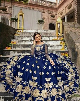2 Pcs Women's Stitched Shamoz Silk Embroidered Lehenga