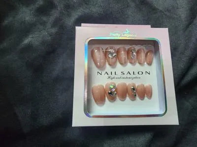 Professional Manicure Fake Nails - 1 Pack No-Chip Acrylic Nails in Beige