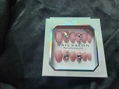 Professional Manicure Fake Nails - 1 Pack No-Chip Acrylic Nails in Beige