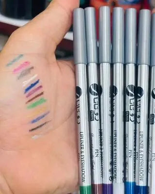 12 Pcs High Pigmented Eyeshadow Pencils, 1 Pack In Multicolors
