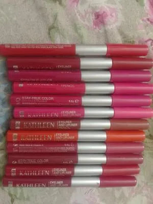 Kathleen High Pigmented Eyeliner & Lip Liner Pencil, 12 pencils, Smooth Texture
