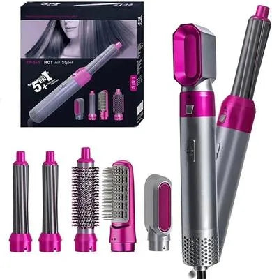 1 Hair Styler, Blow Dryer Brush, Hair Dryer Brush Negative lonic Electric, Hair Wrap Hair Styler, Detachable Brush Heads Comb for Straightening Automatic Curling Styling, Auto Wrap Curler