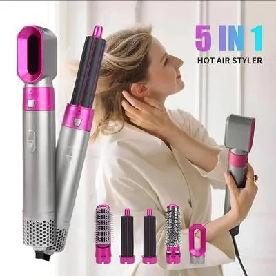 1 Hair Styler, Blow Dryer Brush, Hair Dryer Brush Negative lonic Electric, Hair Wrap Hair Styler, Detachable Brush Heads Comb for Straightening Automatic Curling Styling, Auto Wrap Curler