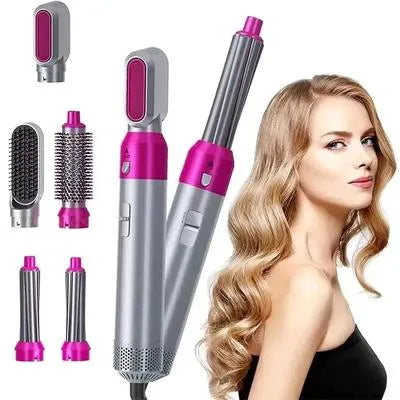 1 Hair Styler, Blow Dryer Brush, Hair Dryer Brush Negative lonic Electric, Hair Wrap Hair Styler, Detachable Brush Heads Comb for Straightening Automatic Curling Styling, Auto Wrap Curler