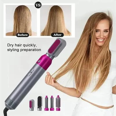 1 Hair Styler, Blow Dryer Brush, Hair Dryer Brush Negative lonic Electric, Hair Wrap Hair Styler, Detachable Brush Heads Comb for Straightening Automatic Curling Styling, Auto Wrap Curler