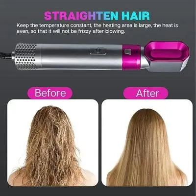 1 Hair Styler, Blow Dryer Brush, Hair Dryer Brush Negative lonic Electric, Hair Wrap Hair Styler, Detachable Brush Heads Comb for Straightening Automatic Curling Styling, Auto Wrap Curler