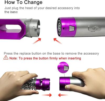 1 Hair Styler, Blow Dryer Brush, Hair Dryer Brush Negative lonic Electric, Hair Wrap Hair Styler, Detachable Brush Heads Comb for Straightening Automatic Curling Styling, Auto Wrap Curler
